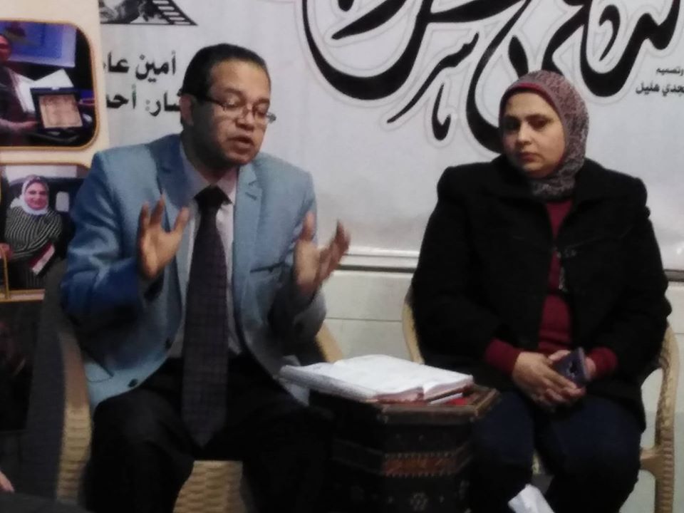 الدكتور حسام عقل وغادة صلاح الدين بأمسية قمر الجاسم الشعرية