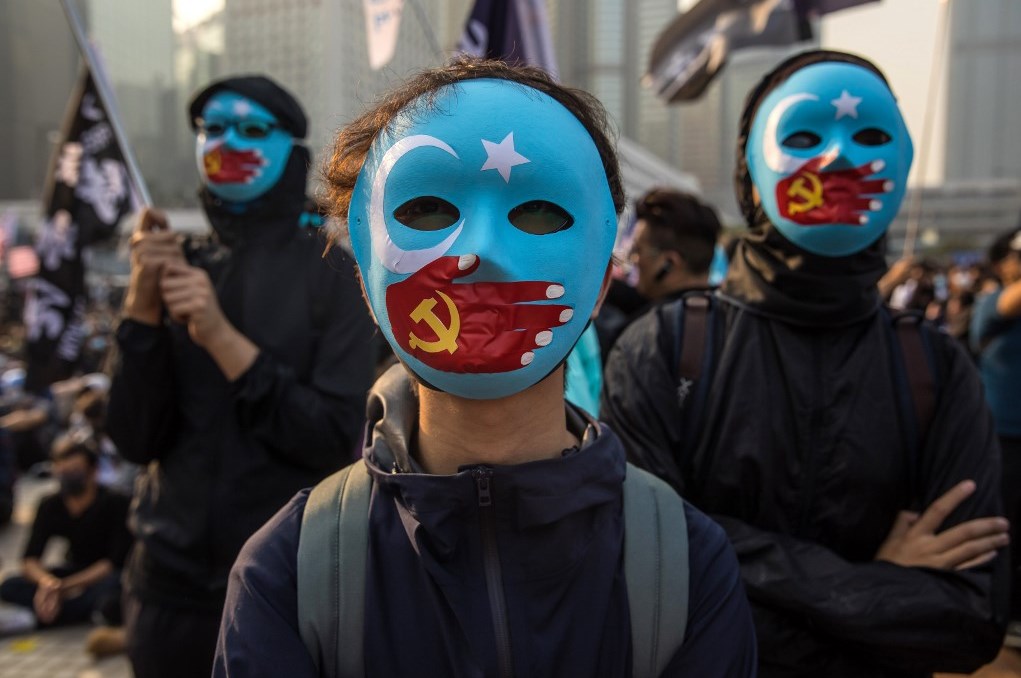 صور لاحتجاجات في هونغ كونغ تضامنا مع مسلمي الأويغور