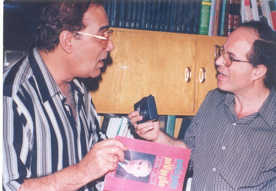 الروائي ناصر عراق مع الفنان محمود ياسين