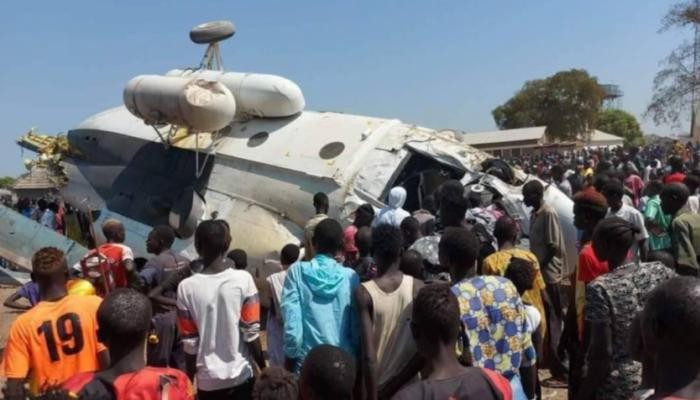 المروحية المتحطمة بولاية البحيرات - السودان