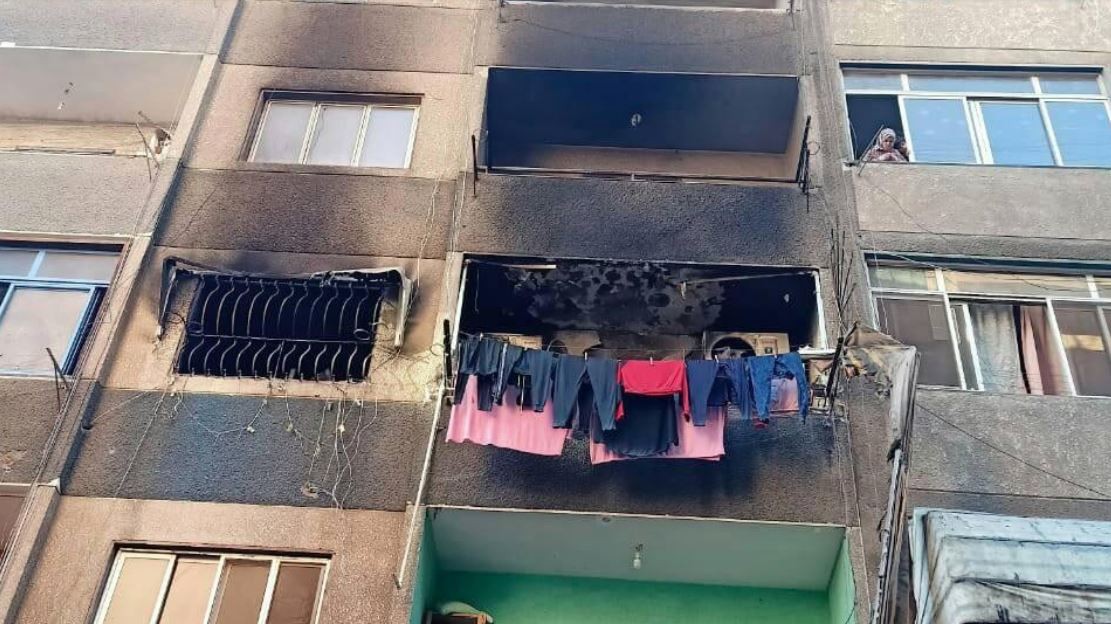 حريق شقة بالقاهرة